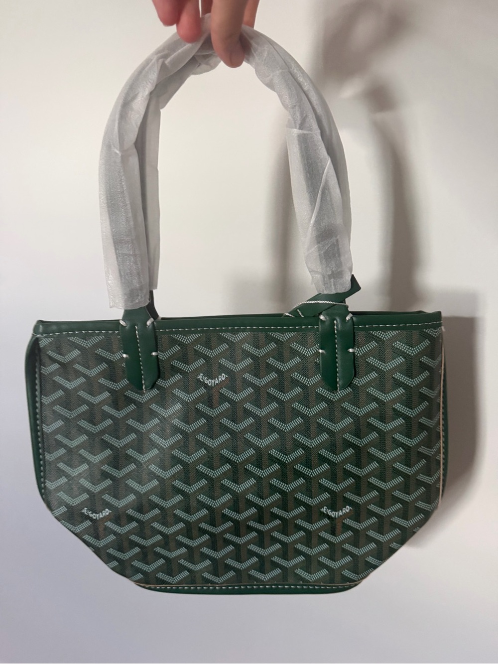 Green Patterned Tote Bag - Women's Handbag